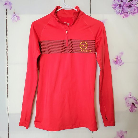 Nike Tops - Nike Pro Combat Dri-Fit Livestrong 1/4 Zip Shirt M
